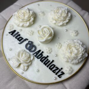 Elegant Floral Decorative Candle