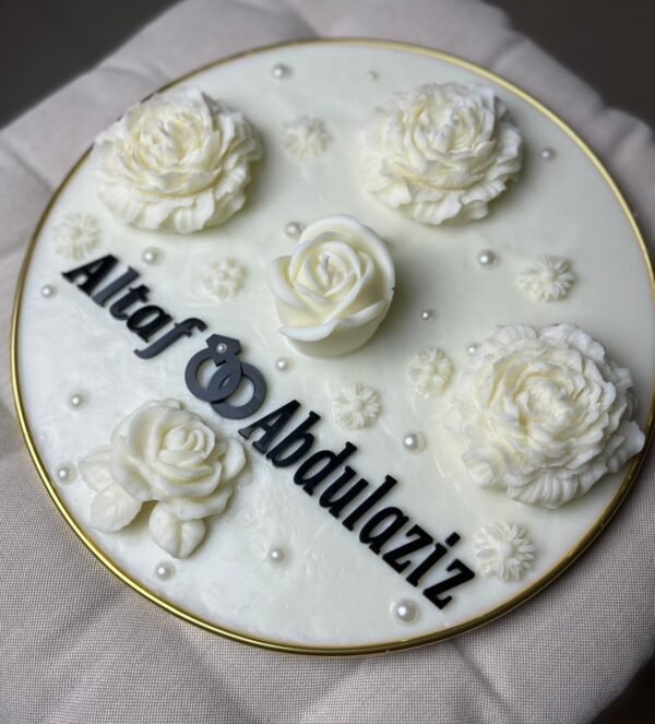 Elegant Floral Decorative Candle